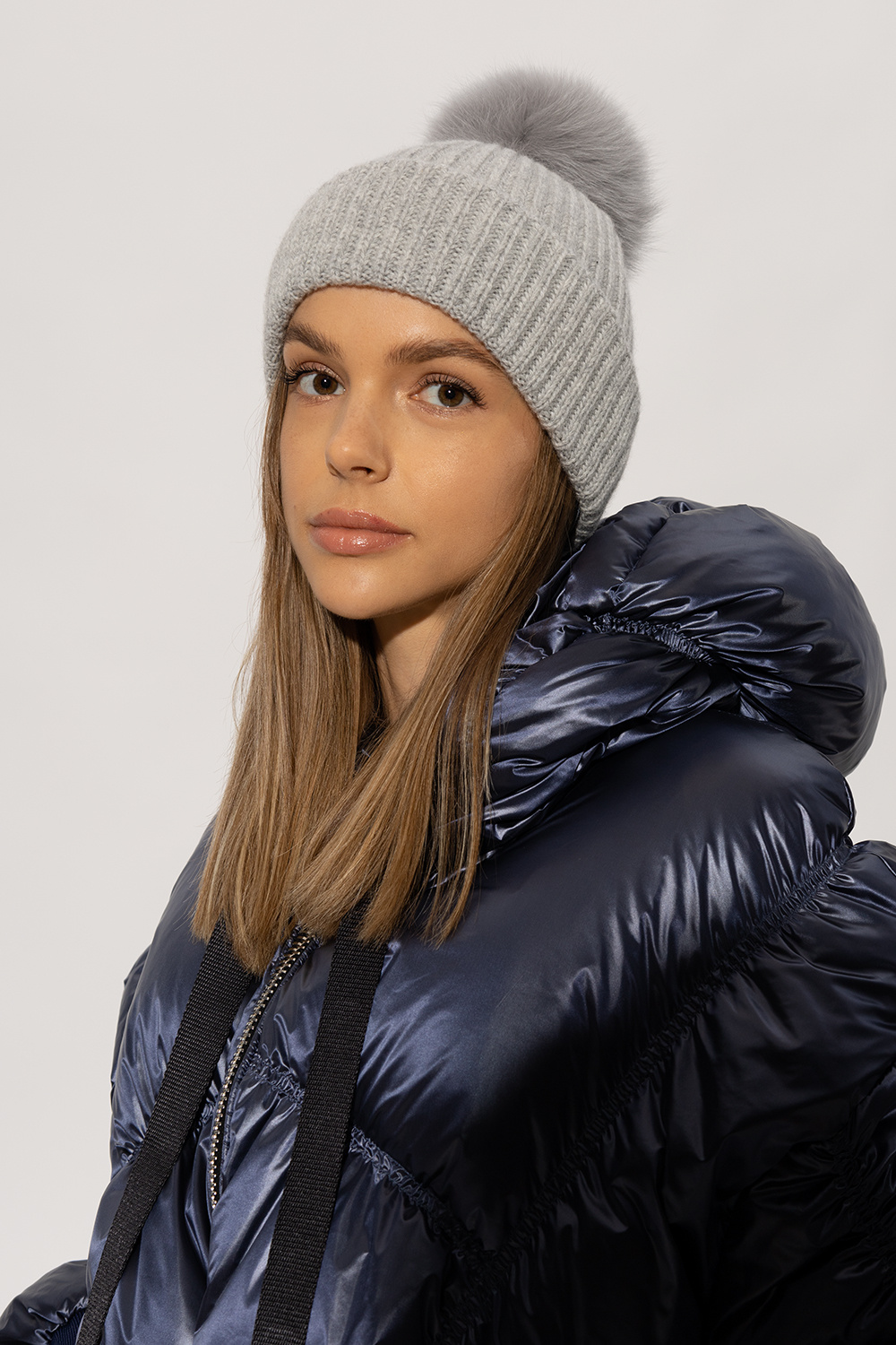 Grey Cashmere beanie Yves Salomon Vitkac Canada